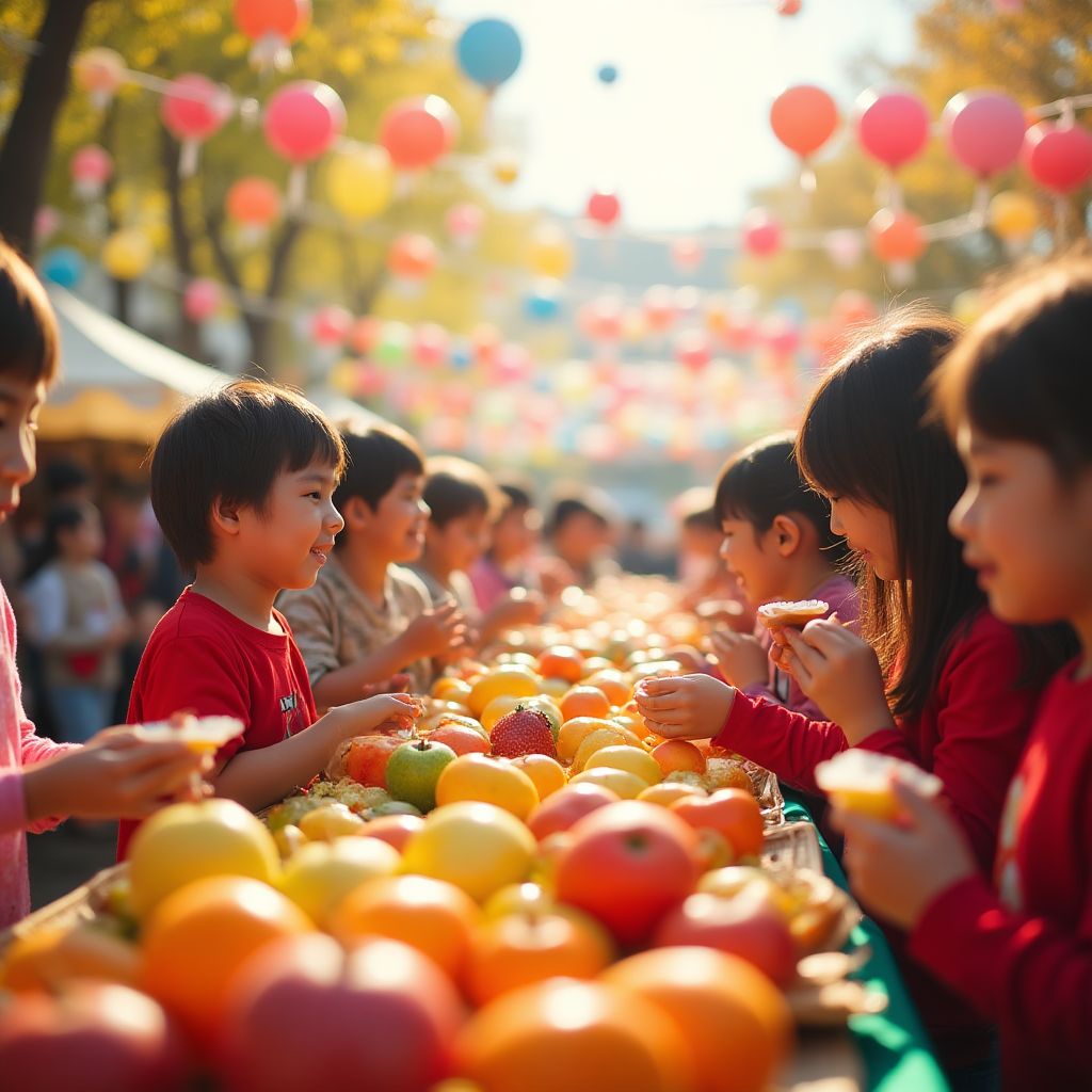 Seasonal fruit festival celebration