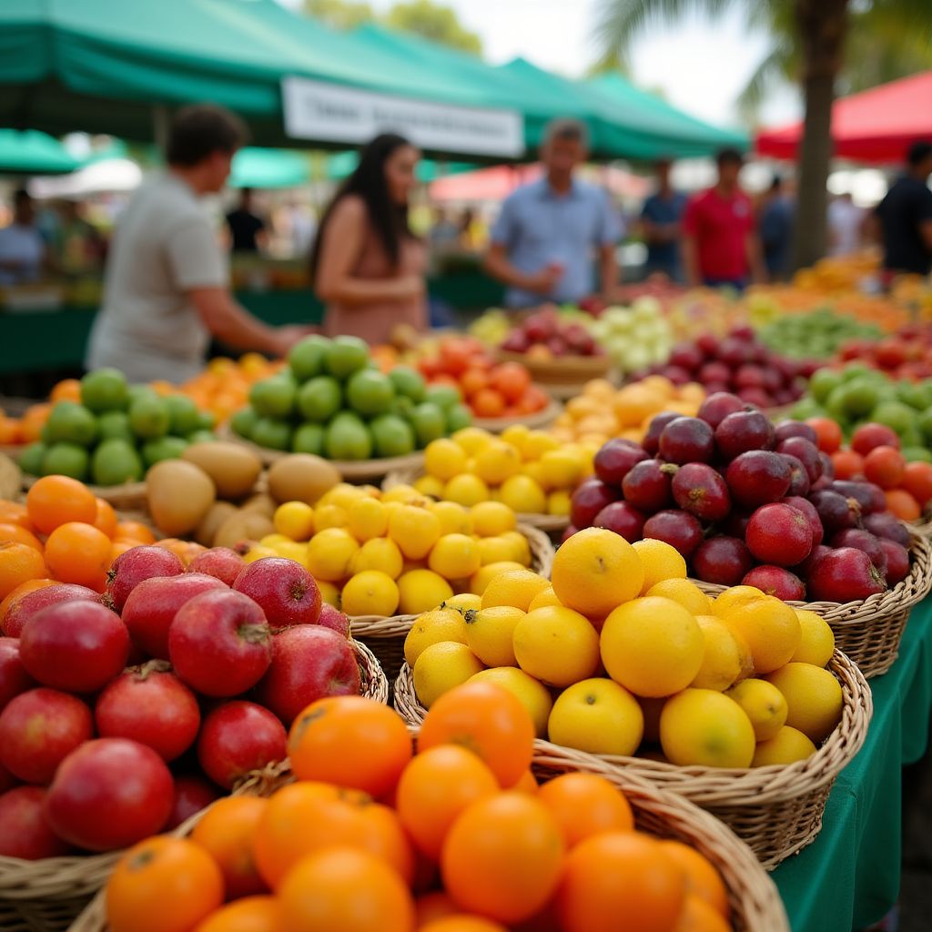 Local farmers at Australian fruit market