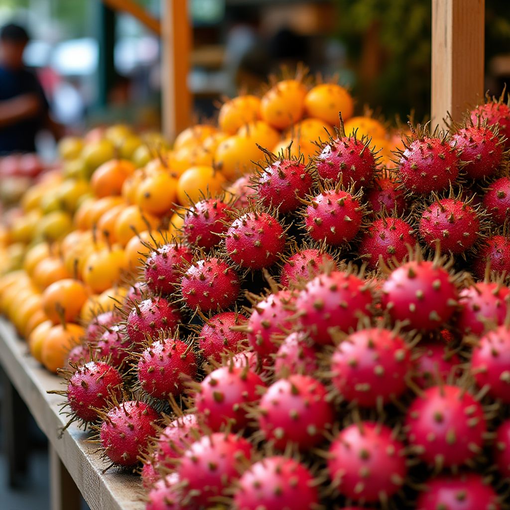 Exotic fruit varieties at Queen Victoria Market