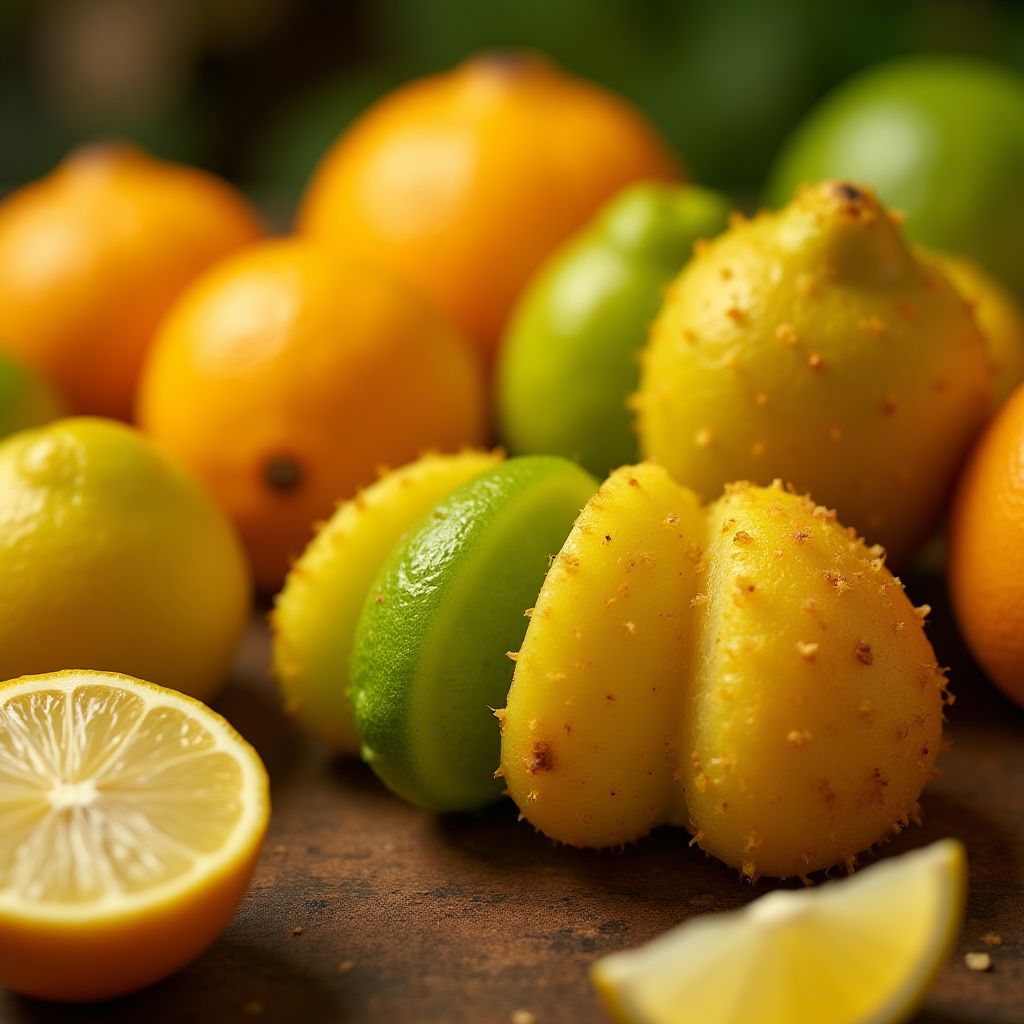 Close-up of native Australian fruits